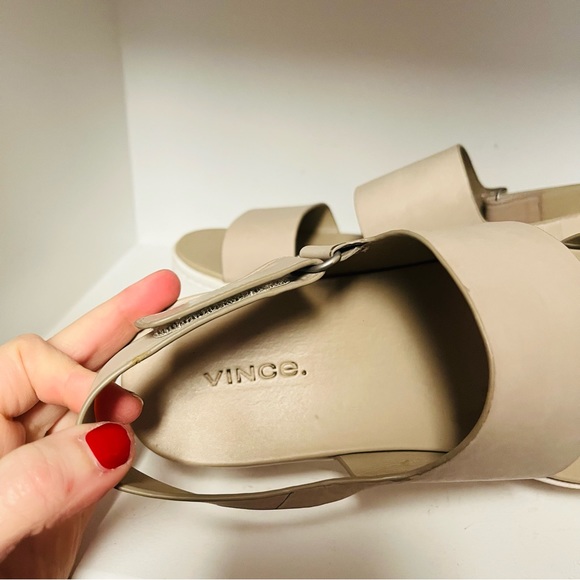 Vince Westport Platform Sandal, Light Straw, Size 9 - Picture 6 of 9